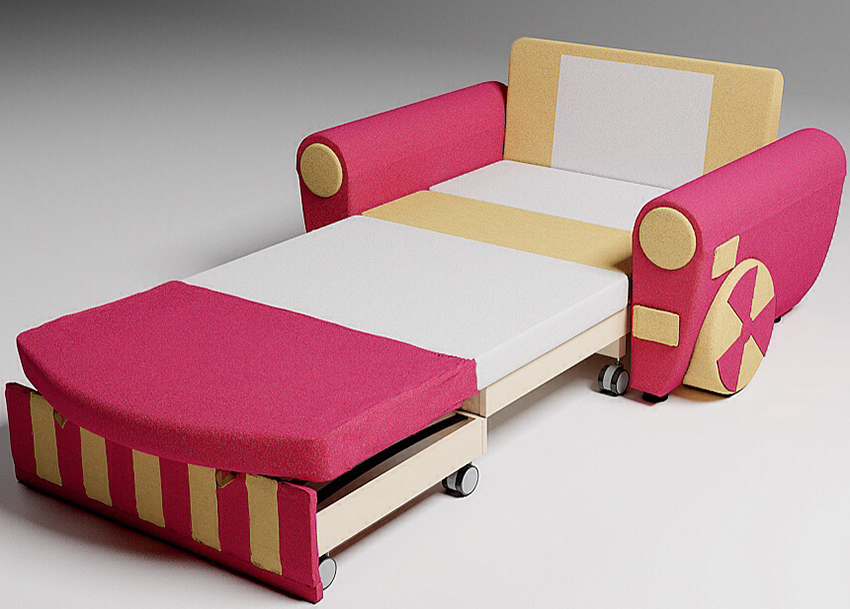 Krevet za dupine ima krevet za spavanje skriven ispod sjedala
