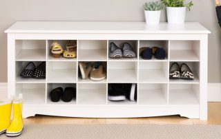 Shelf for shoes in the hallway: an important interior detail for a comfortable life