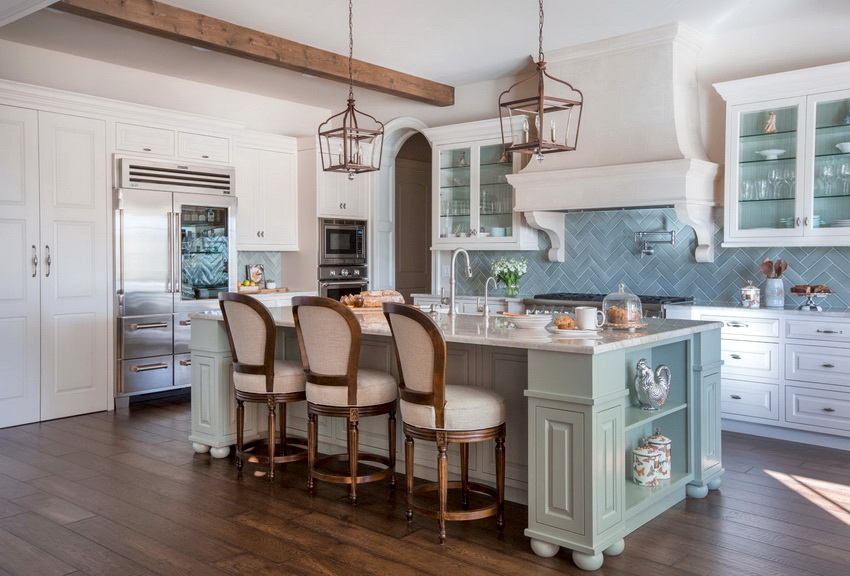 Provence style kitchen interior looks fresh and brings a sense of romance