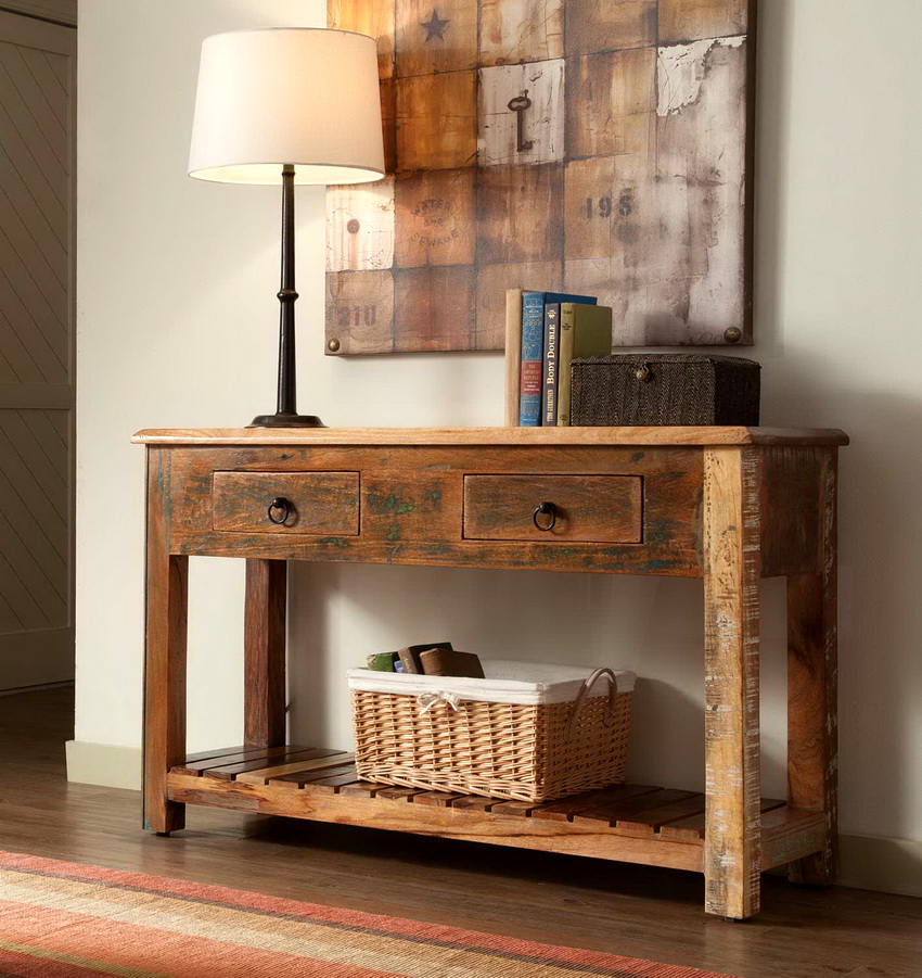 With the right skills and the right tools, it is easy to make a stylish console in the hallway yourself