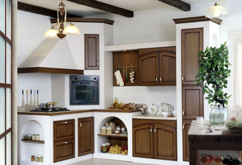 Kuhinja u stilu države uključuje upotrebu ugrađenih kućanskih aparata