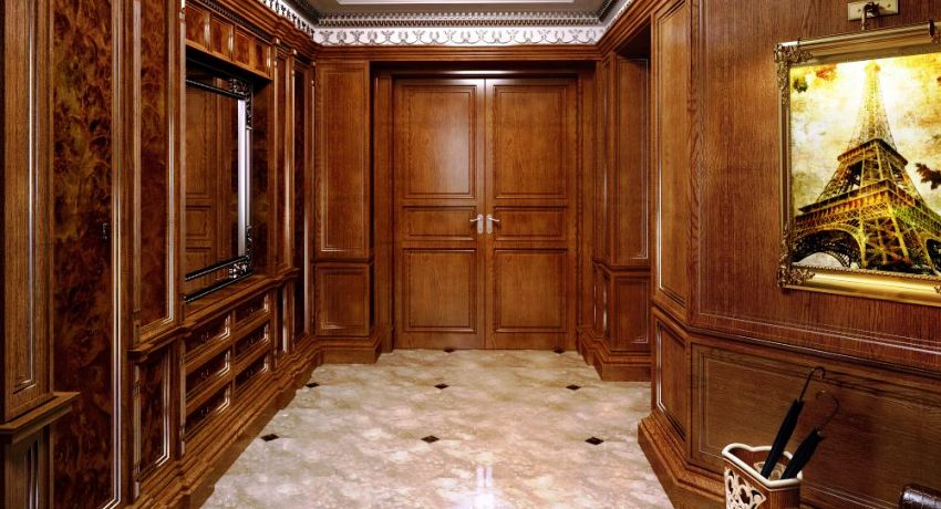Najčešće su pravokutni i kvadratni hodnici uređeni u klasičnom stilu.