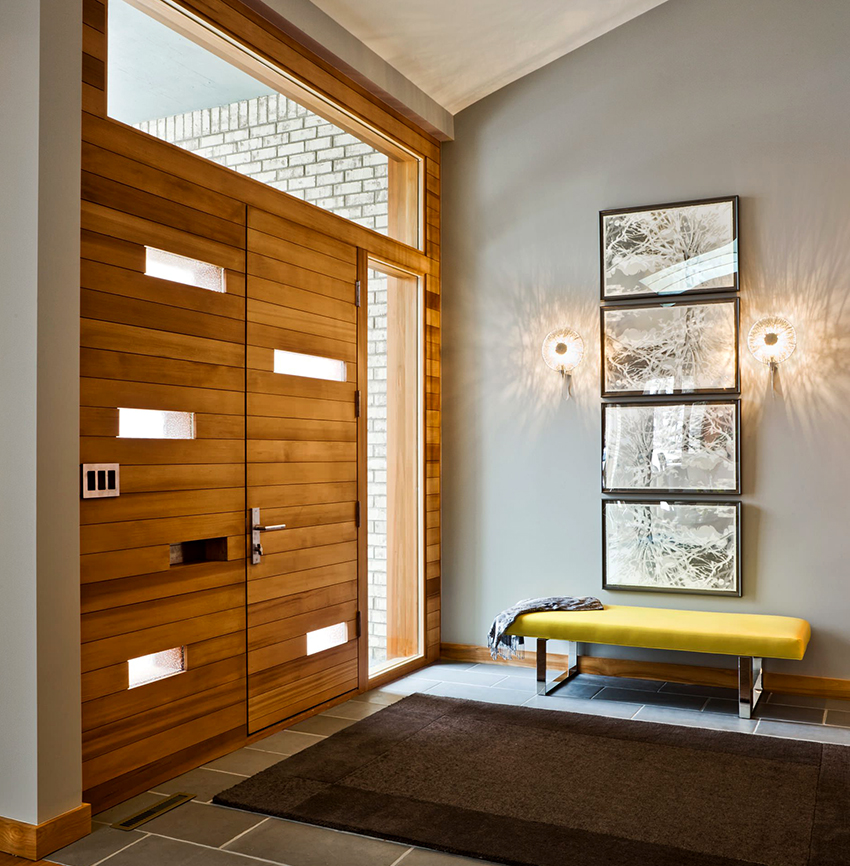 Udobna klupa neizostavan je detalj za hodnik u modernom stilu