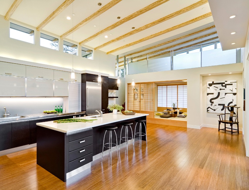 Japanese-style interior design is characterized by simple, austere forms, restraint, a sense of peace, nobility and grace