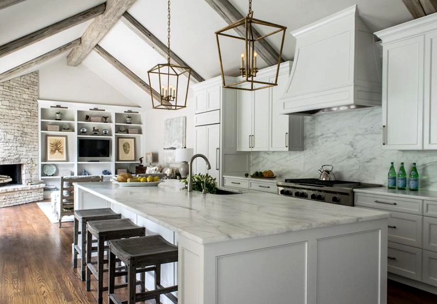 The most versatile option for a white kitchen will be steel fittings.