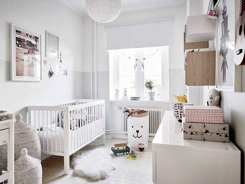 Stilul clasic, stilul scandinav sau stilul rustic sunt potrivite pentru camerele pentru bebeluși