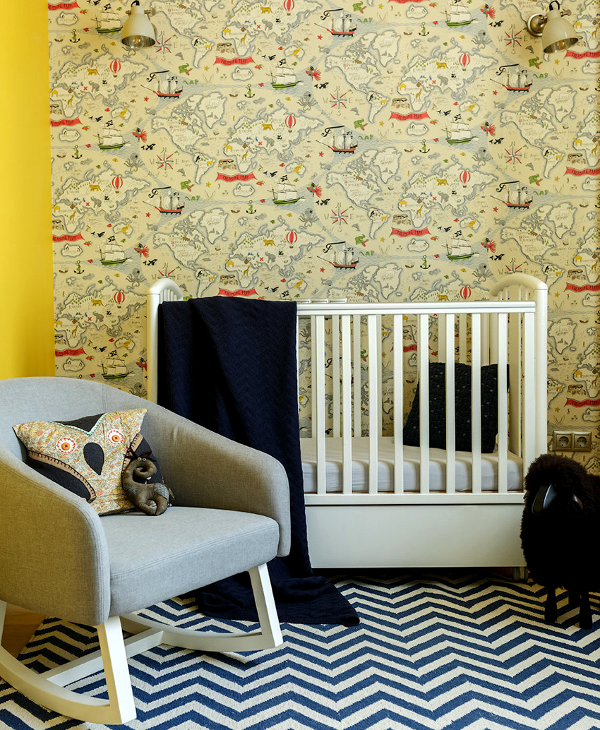 Wallpaper for the nursery must be durable and hypoallergenic