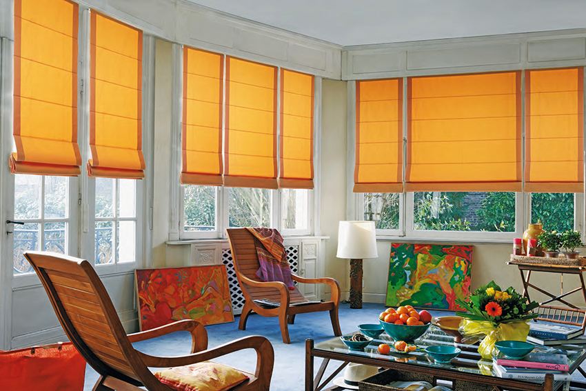 Roman blinds are classic, cascading and frameless