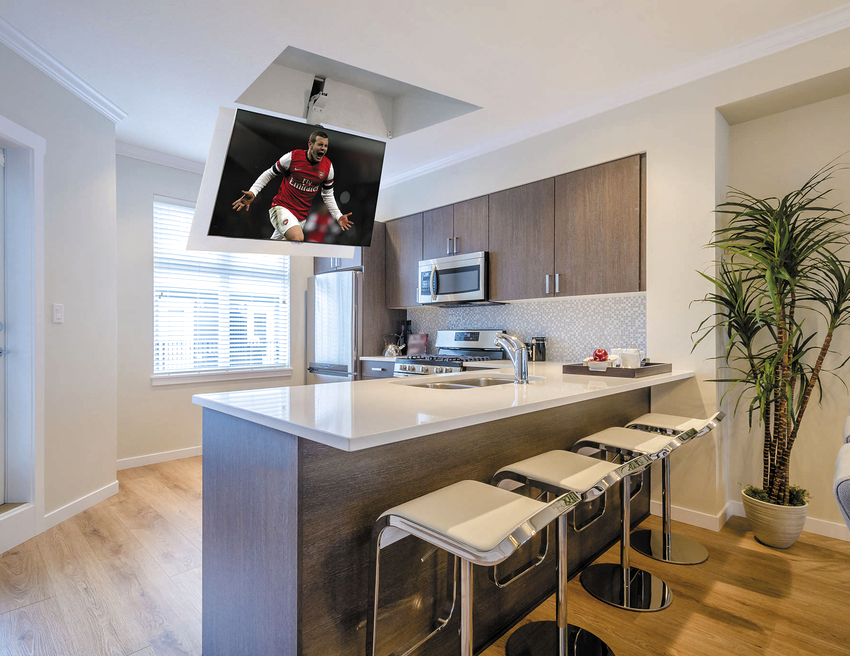 Visina instalacije televizora u kuhinji određuje se na temelju sigurnosti i količine slobodnog prostora
