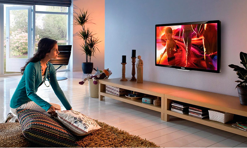 TV-veggbrakett gir et behagelig miljø for å se filmer og sendinger