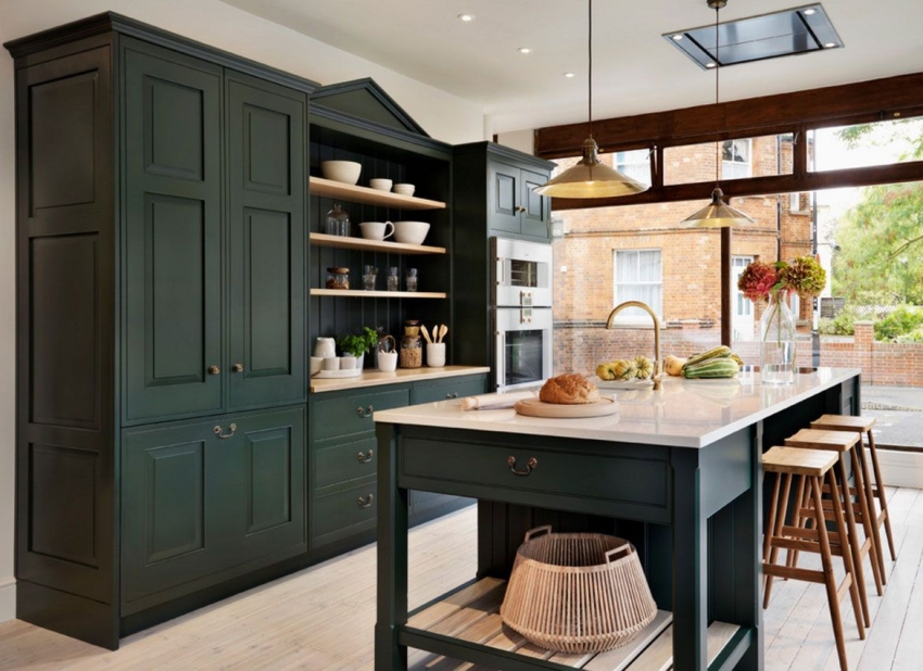 Modern kitchen cabinets resemble a typical floor-to-ceiling wardrobe