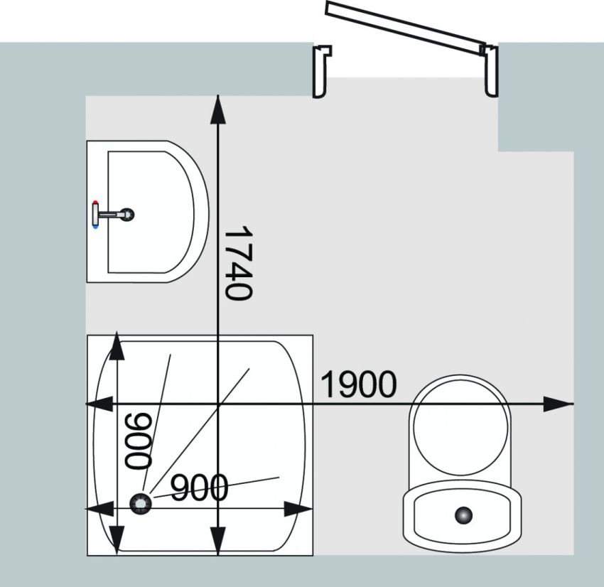 Vodovod se najčešće postavlja oko perimetra prostorije ili na suprotnim stranama.