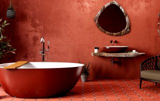 Colored acrylic bathtubs: original products for a stylish bathroom
