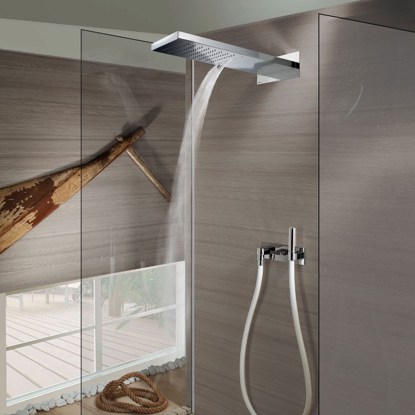 The majority of Timo showers are made of coated brass