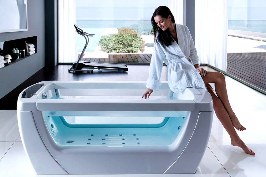 The price of a whirlpool bath depends not only on its size and functionality, but also on the material from which it is made