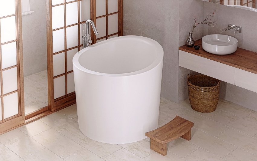 Some sit-down bathtubs are more decorative than comfortable to use.