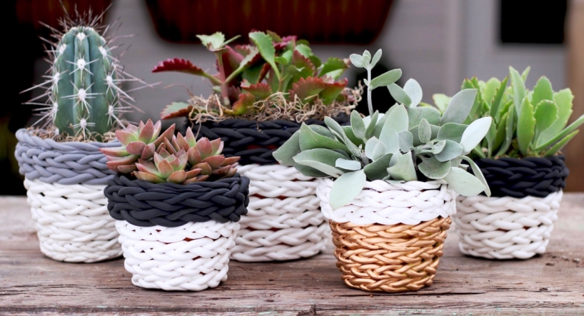 The planter can also act as a decorative shell for a flower pot