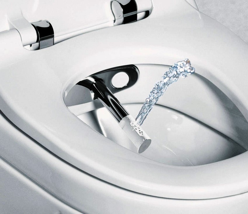 Toilets equipped with the bidet option can be drained horizontally, vertically and obliquely