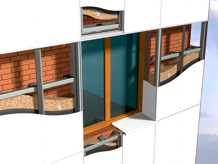 Izolarea termică a fațadei folosind metoda uscată pentru siding este una dintre cele mai populare