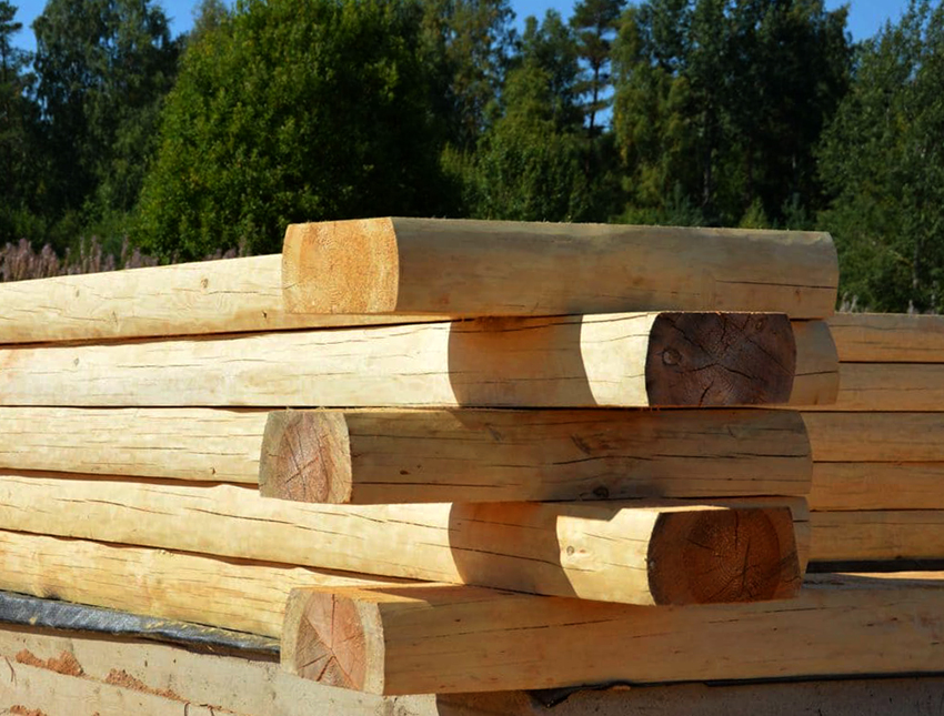 The log stacking process is quite simple and quick.