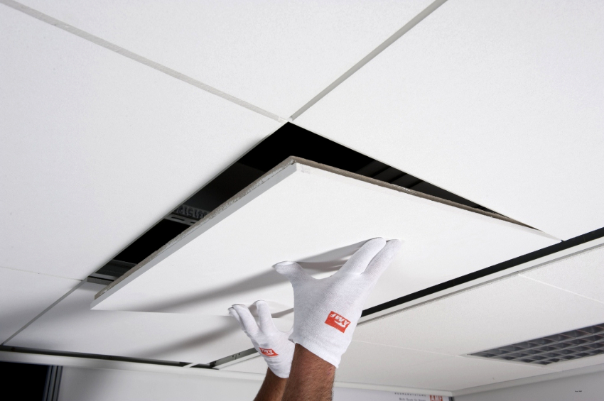 For the Armstrong suspended ceiling, use a T-shaped longitudinal and transverse profile