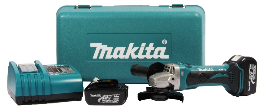 The Makita grinder is equipped with a special dust bag