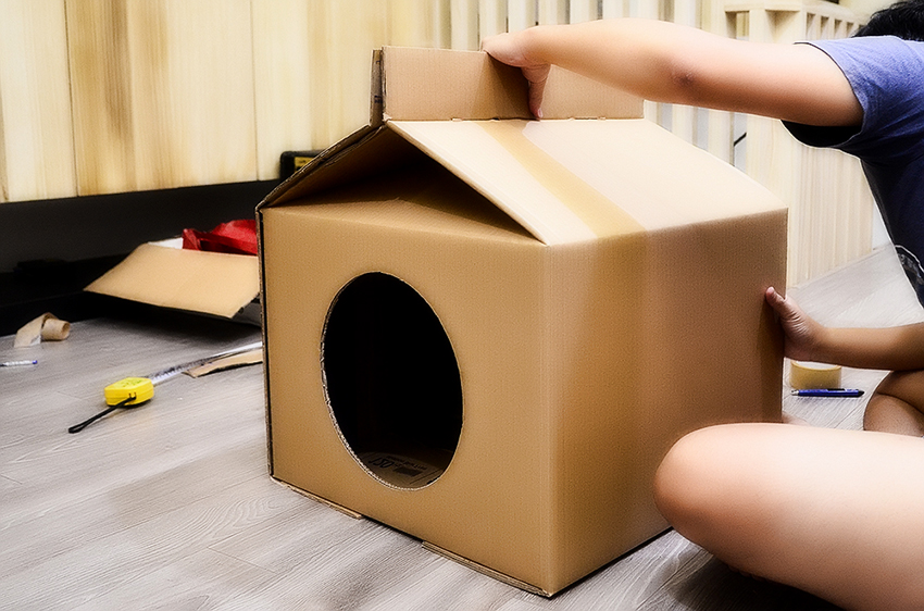 Od kutije ili kartona možete napraviti i jednostavnu kuću i složeniju.