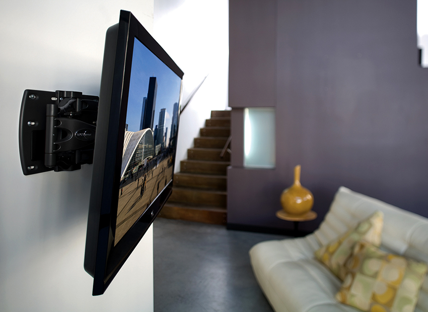Tilt, rigid and universal brackets are used to mount TVs to the wall.