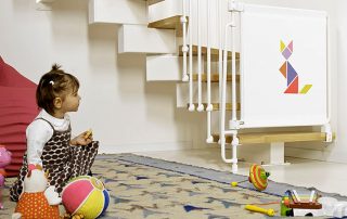 Children's stair railing: design for the comfort of the child and parents