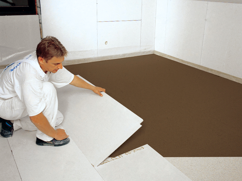 Gypsum fiber sheets are often used to create dry screed