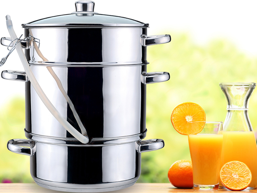The principle of operation of a juicer is to extract juice from fruits under the influence of hot steam