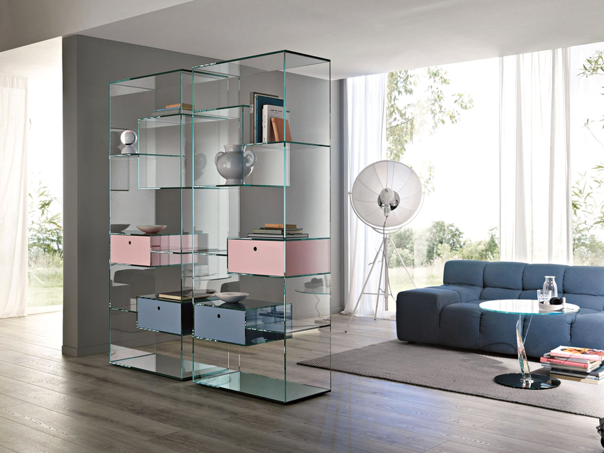 Glass cabinet-showcase will add a special aura to any interior