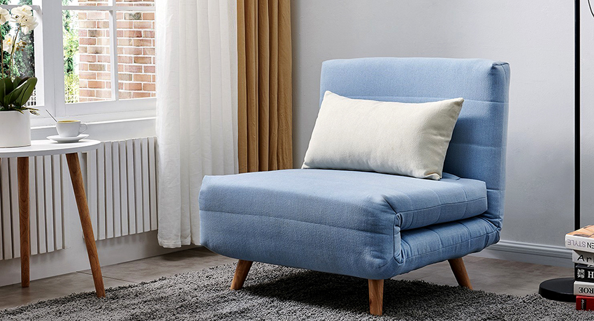 Fotelja-krevet bez naslona za ruke: idealna ergonomija