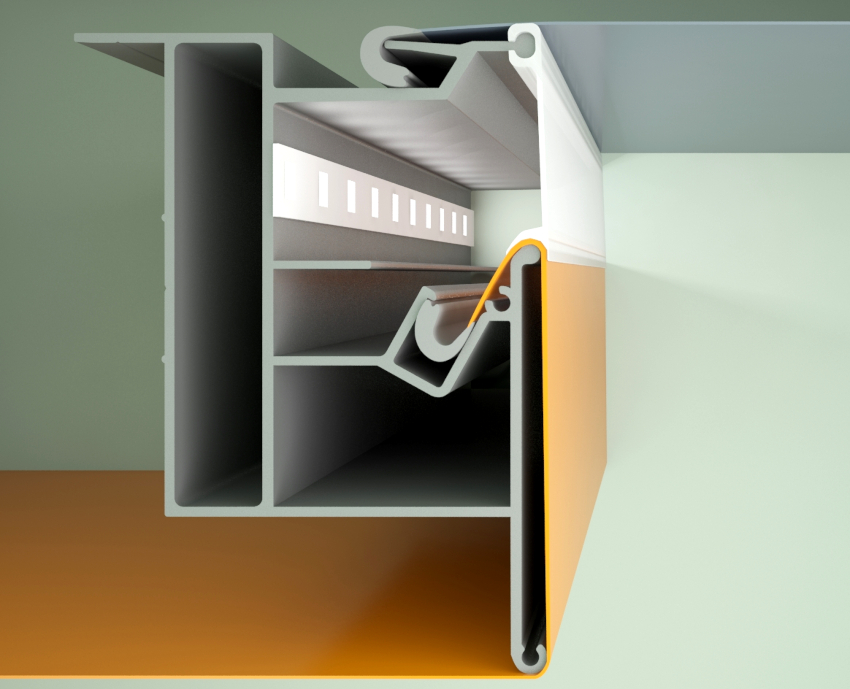 Najčešća metoda pričvršćivanja rastezljivog stropa je tehnologija harpuna.