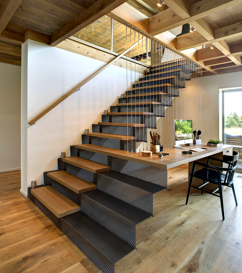 Stair rails can be installed both inside the house and outside