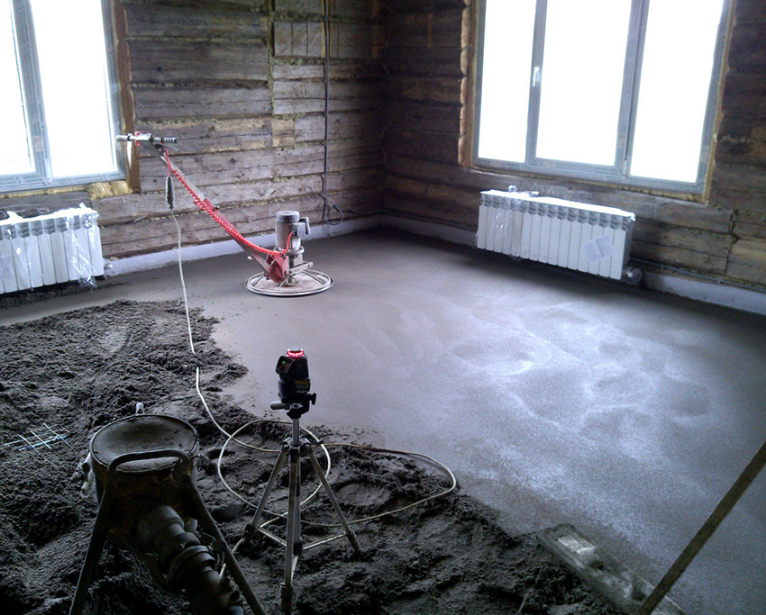The dry method is most suitable for the treatment of floor screeds
